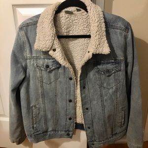 Ny&Co denim Sherpa jacket size L